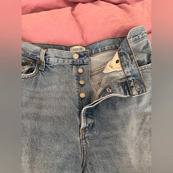 Agolde Low Slung Baggy Straight Jeans - Picture 5 of 6